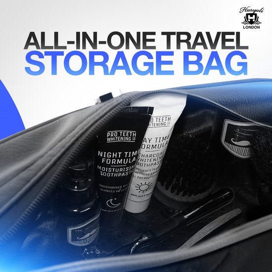 Schwarzer Kulturbeutel für einfaches Reisen