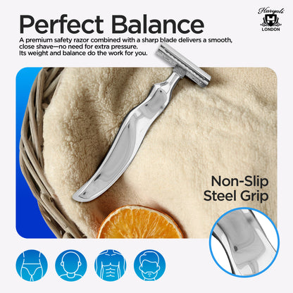 Double Edge Razor Stainless Steel Wavy