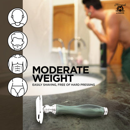 Haryali's Rasierhobel mit Doppelklinge, Grün