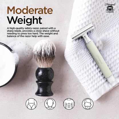 Haryali's Round Safety Razor - Ivory
