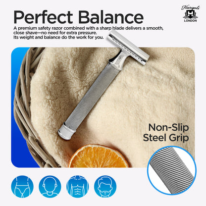 Doppelklingen-Rasiermesser aus rostfreiem Stahl