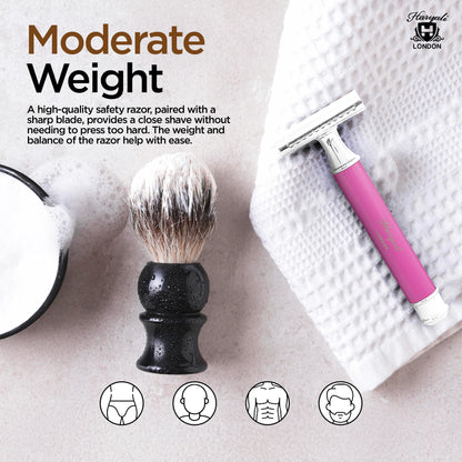 Haryali's Round Safety Razor - Pink