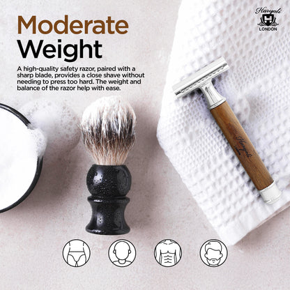 Haryali Double Edge Razor Titan Wood