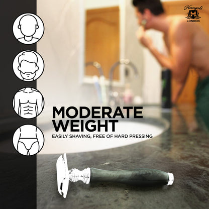 Haryali's Rasierhobel mit Doppelklinge – Blau