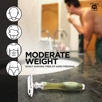 Haryalis Rasierhobel – Schildpatt-Horn-Imitation