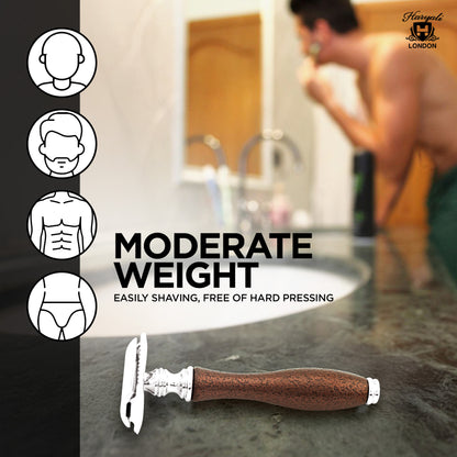 Haryalis antiker Sicherheitsrasierer – Kastanienbraun