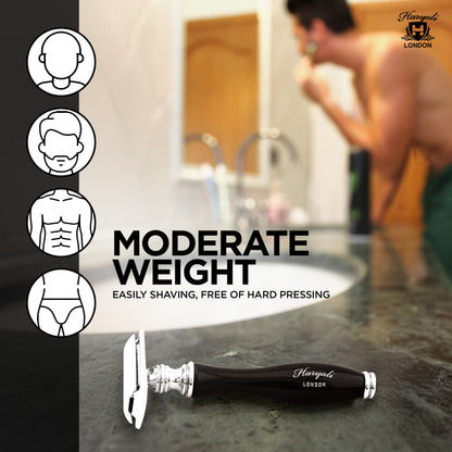 Haryali's Rasierhobel mit Doppelklinge – Schwarz