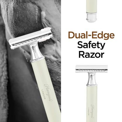 Haryali's Round Safety Razor - Ivory