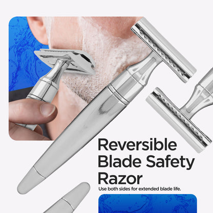 Doppelklingen-Rasiermesser aus Edelstahl, konisch