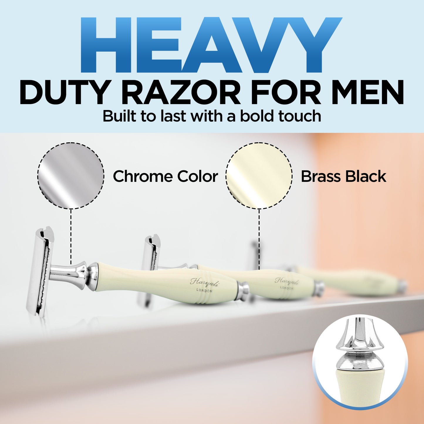 Haryali Double Edge Razor Apex - Ivory