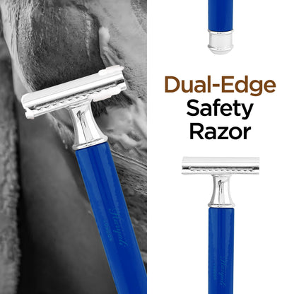 Haryali's Round Double Edge Safety Razor - Blue