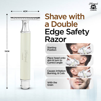 Haryali's Round Safety Razor - Ivory
