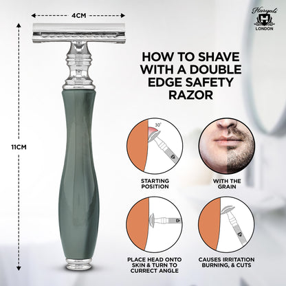 Haryali' Safety Razor - Black Green