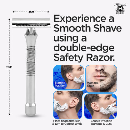 Double Edge Razor Stainless Steel Grip Pad