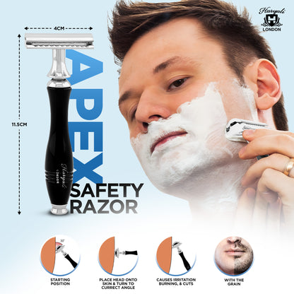 Haryali Doppelklingen-Rasierer Apex - Schwarz