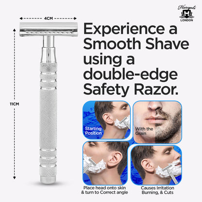 haryali's Double Edge Safety Razor - Steel 