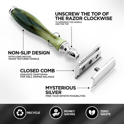 Haryalis Rasierhobel – Schildpatt-Horn-Imitation