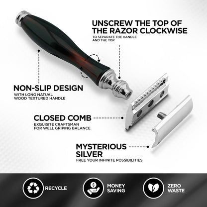 Haryali's Safety razor - Black Red