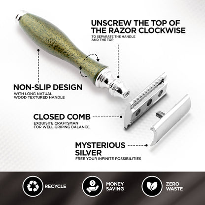 Haryali's Antiker Rasierhobel mit Doppelklinge – Gold