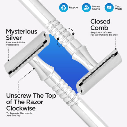 Haryalis edler Rasierhobel – Stahlgriff