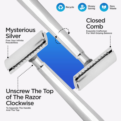 Haryali Double Edge Razor Stainless Steel Light