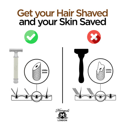 Haryali's Round Safety Razor - Ivory