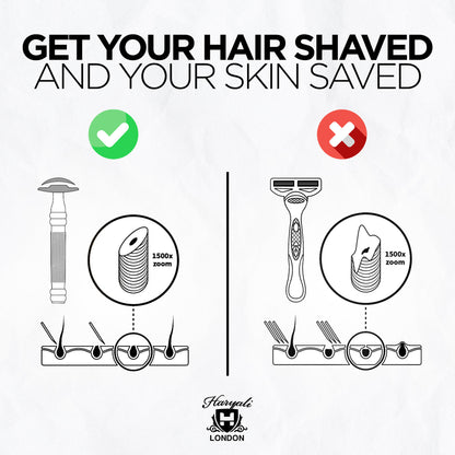 Haryalis Rasierhobel – Büffelhorn-Imitation