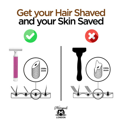 Haryali's Round Safety Razor - Pink