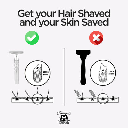 Haryalis edler Rasierhobel – Stahlgriff