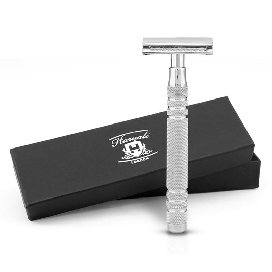 Haryali's Double Edge Safety Razor - Steel - HARYALI LONDON