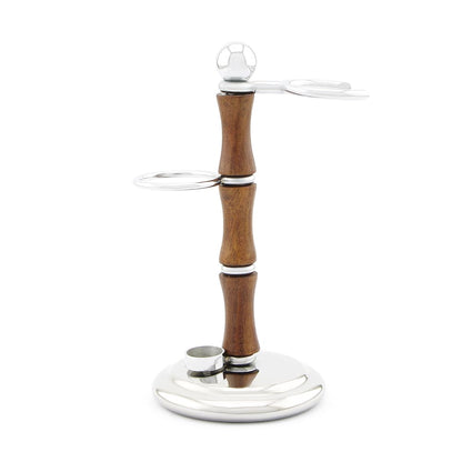 Dual Shaving Stand in Wood