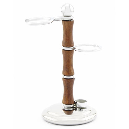 Dual Shaving Stand in Wood