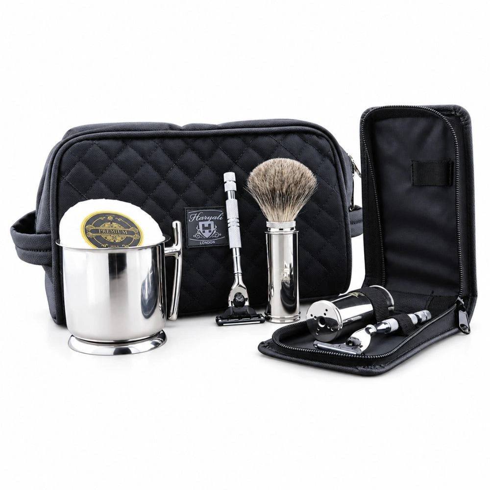 Haryalis Travel Range Super Dachshaar-Rasierset 