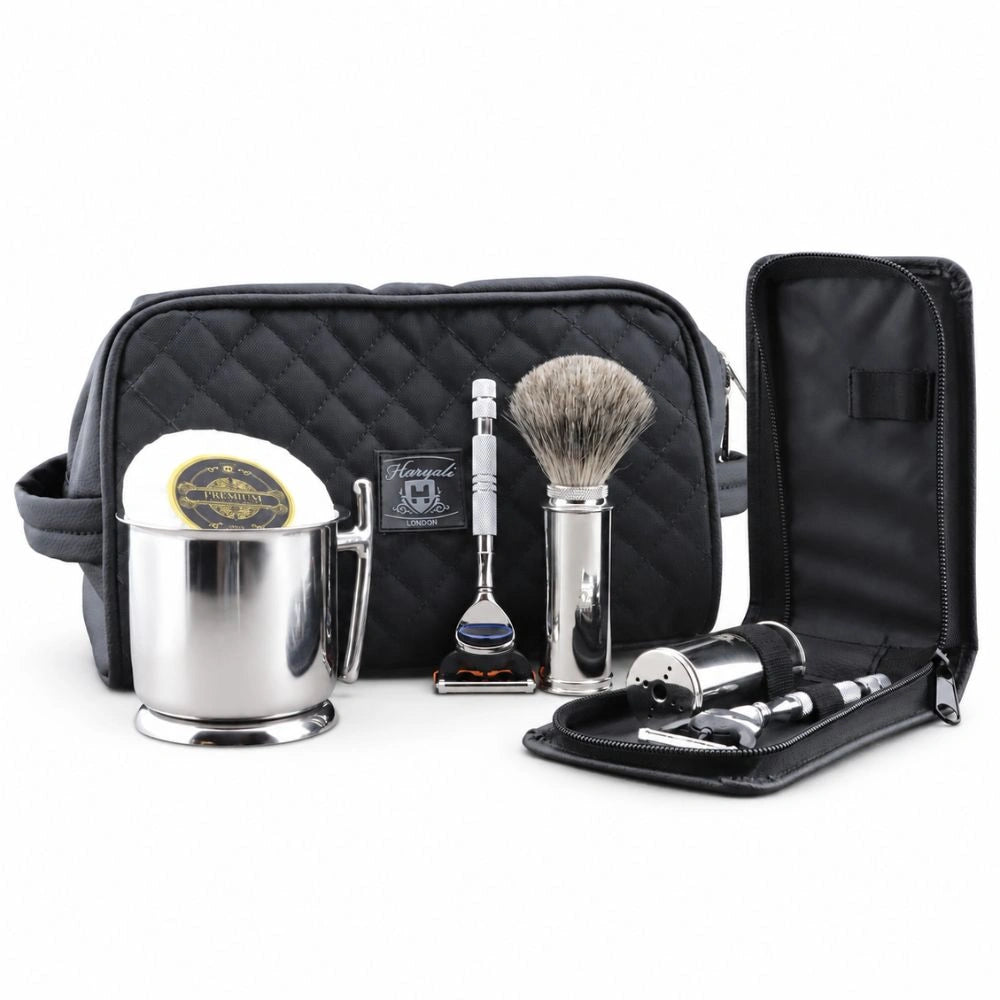 Haryalis Travel Range Super Dachshaar-Rasierset 