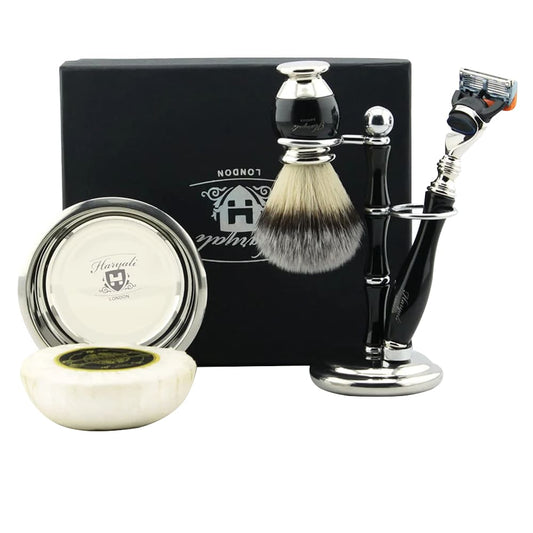 OBH 5 Pcs Shaving Kit 5 Edge Razor Black