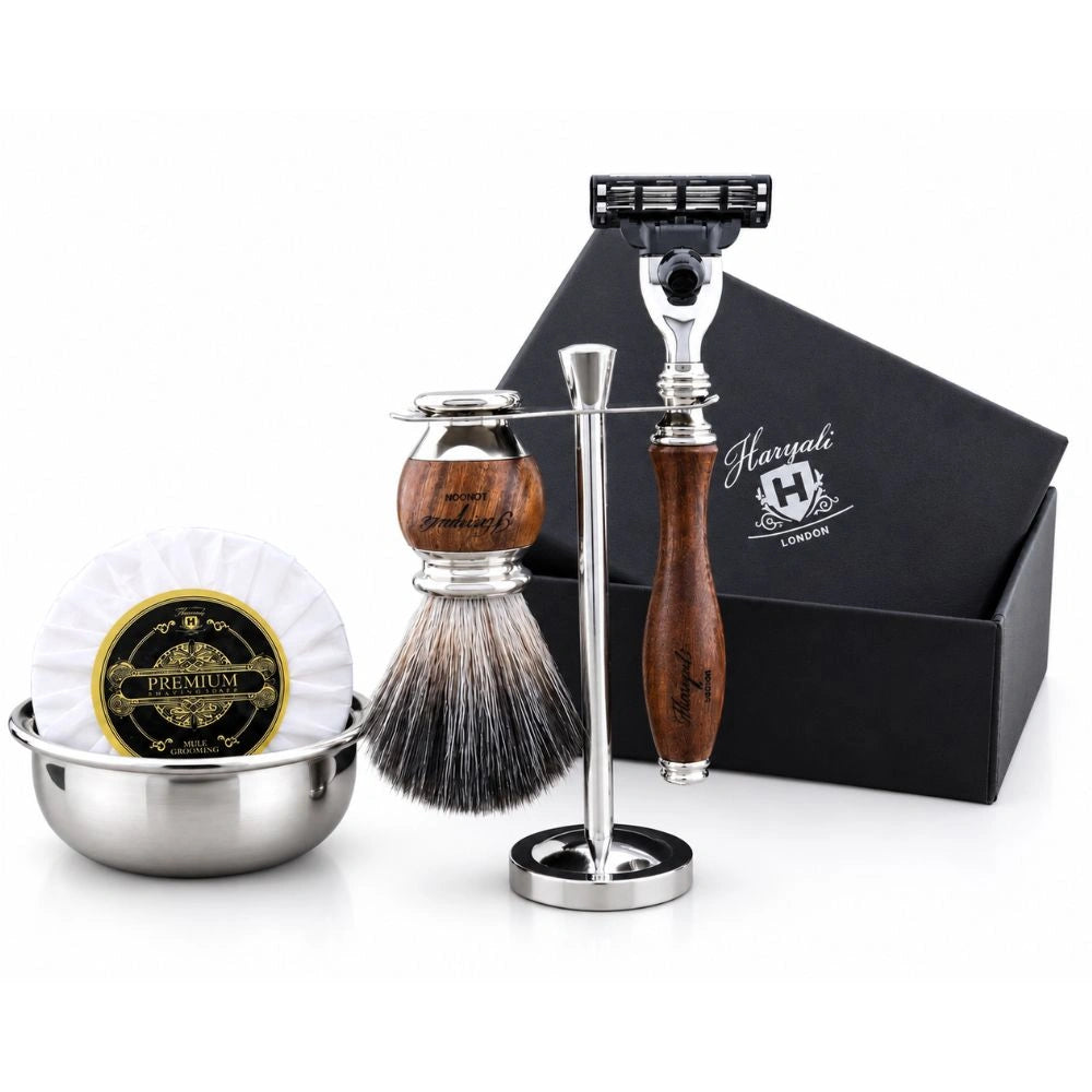 Haryali's Wooden Range Shaving Kit