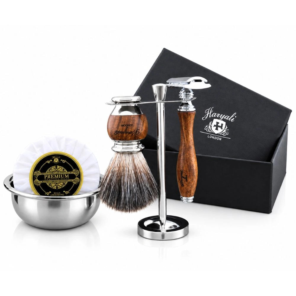 Haryali's Wooden Range Shaving Kit