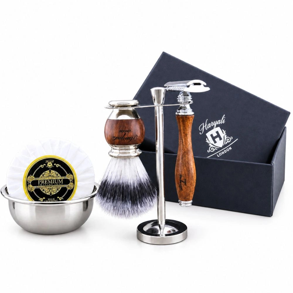 Haryali's Wooden Range Shaving Kit