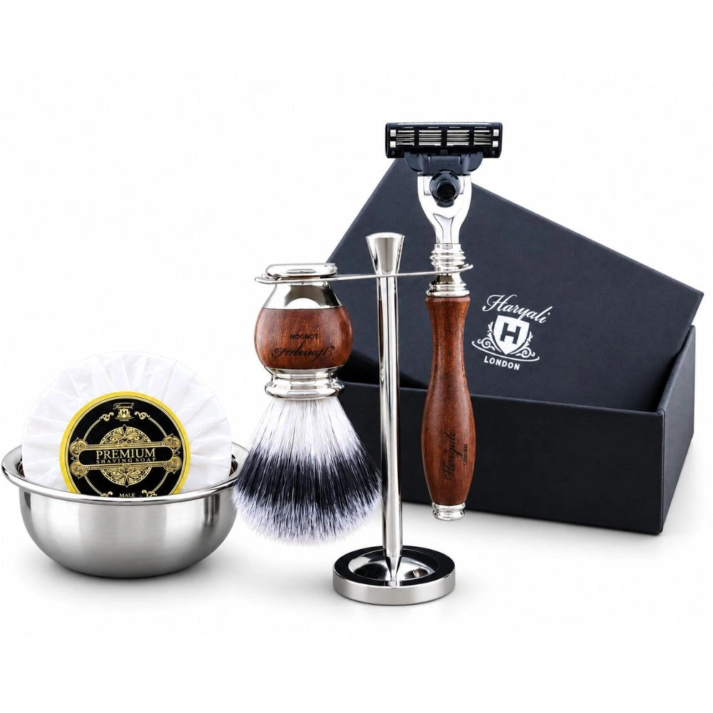 Haryali's Wooden Range Synthetic Hair Shaving Kit