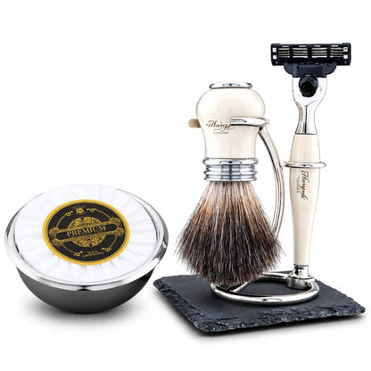 Lille 5 Piece Black Synthetic Shaving Kit For Men