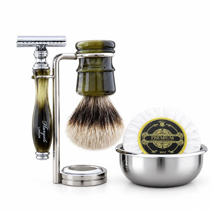 Lincoln 5 Pc Silvertip Badger Shaving Kit For Men
