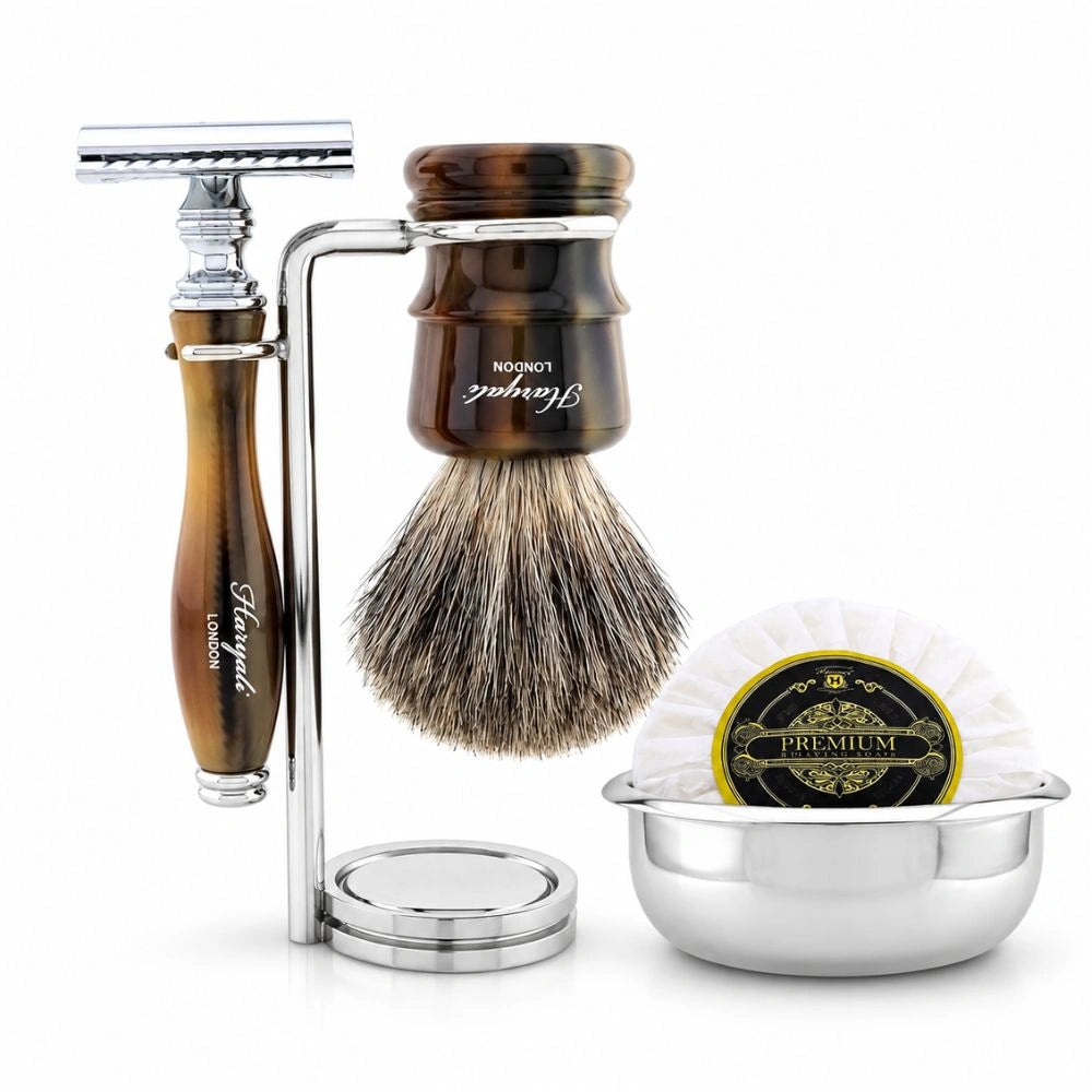 Haryalis Lincoln Range Super Dachshaar-Rasierset