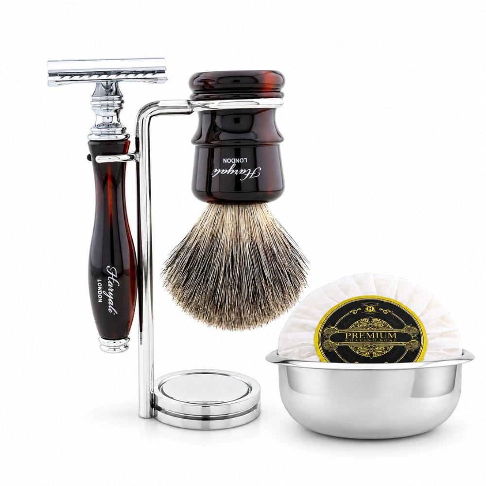 Haryalis Lincoln Range Super Dachshaar-Rasierset