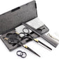 Haryali Black 6 Inch Hairdressing Barber Scissors Thinning Shears Set - HARYALI LONDON