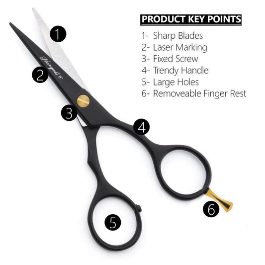 Haryali London Professional Stainless Steel 5 Inch Scissors - HARYALI LONDON