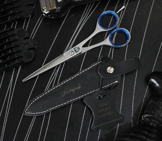 Haryali Professional 6" Hairdressing Hair Cutting Barber Salon Scissors with Leather Pouch - HARYALI LONDON