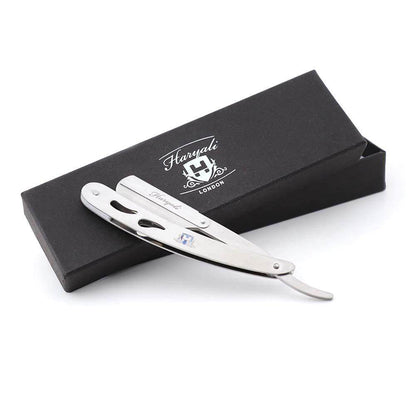 Haryali's Cut Throat Razor - Steel Handle - HARYALI LONDON