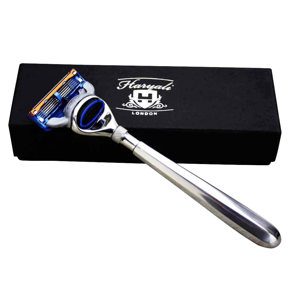 Haryali's Elegant 5 Edge Shaving Razor - Steel Handle