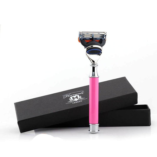 Haryali's Round 5 Edge Shaving Razor - Pink - HARYALI LONDON