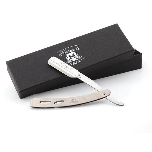 Haryali's Straight Cut Throat Razor - Steel Handle - HARYALI LONDON